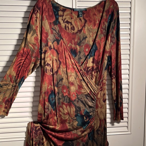 Dress, Ralph Lauren Low Cut Slinky Bling W a Swag 
Size 6! Night Out in the city - Picture 2 of 6